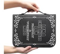 Leather Bible Cover for Women - XL Protective Case Organizer for Church, Travel & Study with Bookmark - Stylish Christian Gift for Her Trust in the Lord with All Your Heart Pattern M