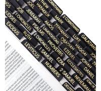 Leather Bible Tabs for Women and Men, 75 Chapters Laminated Dividers Bible Book Tabs, New/Old Testament Easy Navigation, Large Print, Bible Study Supplies (Black)