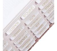 Leather Bible Tabs for Women and Men, 75 Chapters Laminated Dividers Bible Book Tabs, New/Old Testament Easy Navigation, Large Print, Catholic Bible Study Supplies (White)