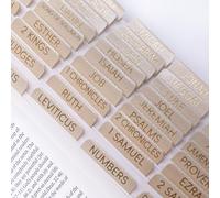 Leather Bible Tabs for Women and Men, 75 Chapters Laminated Dividers Bible Book Tabs, New/Old Testament Easy Navigation, Large Print, Bible Study Supplies (Beige)