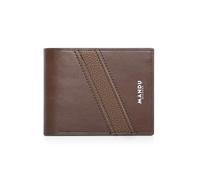 Leather Bifold Wallet for Men,RFID Blocking with 1 ID Window & 7 Card Slots, Durable for Daily Carry, Coffee, Classic Vintage