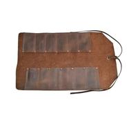 Leather Big Tool Roll Up Bag (12 Slots),Portable Carry On Pouch,Workshop Storage,Woodworking Tools Organizer,Handmade