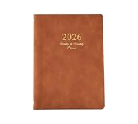 Leather Binder Academic Journal for 2026 Weekly Planning with Dated Pages Portable Business Planner