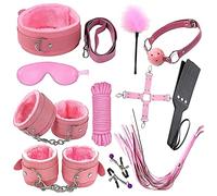 Leather Blind-Folds Sex-Restraining-Set for Women Bondage Kit Esposas Sexuales, Blindfold and Handcuffs for Sex Play Bondage Rope Sex Toys for Couples