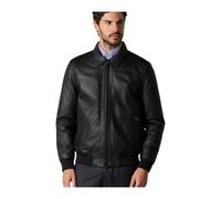Leather Bomber Jacket - male - Brooks Brothers - Leather Jackets - Black - L - Jackets L