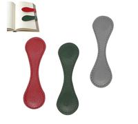 Leather Bookmark | 3 Pieces Reader Page Holder, Double-Sided Magnetic Bookmark Clips | for Library, School, Office, Bible Study, Teachers, Students, Men, Women