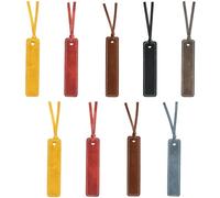 Leather Bookmark, 9 Pcs Premium Bookmarks for Men and Women, Elegant Bookmark Tassels, 10.5 x 2.4 cm, Ideal for Books and Journals