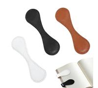 Leather Bookmark for Books, 3-Piece Page Holder for Reading, Faux Leather Bookmark - for Students, Teachers, Men, Women, Club, Bible Study, Birthday, Library, School, Offices