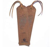 Leather Bookmark Handmade with Music Notes Design - Pack of 2 Genuine Leather Book Marks - Perfect Bookmarks for Men Women and Kids | Great Idea for Leather Gifts for Bookworms Writers & Friends