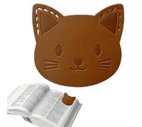 Leather Bookmark - Portable Leather Bookmark Cat | Cute Cat Bookmark - Bookmark In Corner For Reading Books Gifts And Gifts For Book Lovers For People Reading