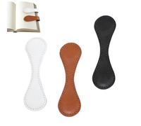 Leather Bookmarks | 3 Page Reading Makers | Vintage PU Leather Reading Bookmarks for Students Teachers Men Women Club Bible Study Birthday Library School