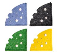 Leather Bookmarks, 4-Piece Cheese Shaped Page Clip, Bookmarks for Men - for Bible Study, Reading Groups, Teachers, Students, Birthday Gift, Library, School, Office