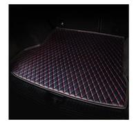 Leather Boot Mats For Infiniti QX70 2013-2017 The Trunk Cargo Leather Liner Boot Compartment Floor Carpet Mud Kick Full Coverage Boot Liner(Black red-A)