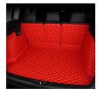 Leather Boot Mats For Infiniti QX70 2013-2017 The Trunk Cargo Leather Liner Boot Compartment Floor Carpet Mud Kick Full Coverage Boot Liner(Red-B)