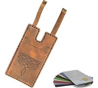 Leather Boot Wallet, Western Boot Wallet with Snap Strap, Handcrafted Fashion Leather Credit Card Wallets for Men & Women, Small Wallets with Snap Fastening (Tawny)