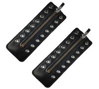 Leather Boot Zipper Inserts, 8-Eyelet Lace-in Zippers for Boots | Tieless Shoe Lace Replacement, Quick On/Off DIY Boot Zips for Men & Women(1 Pair)