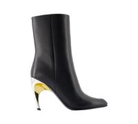 Leather boots - female - Alexander McQueen - Heeled Boots - Black - 3 UK - Shoes 3 UK