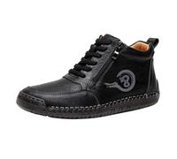 Leather Boots Men's Vintage Ankle Boots Handmade Non-Slip Sole | Ankle boots men's casual side zip slip on boots comfortable lace-up ankle boots wear oxford
