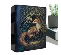 Leather Bound Notebook - Deckle Edge Paper Diary Notepad,200 Pages Gothic Notepad for Personal Planning Creative Writing School Task Management Shopping Lists Business Drawing