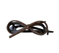 Leather Bow Twist Hairpin, Cute Hair Clips, Girls Bow Hair Clips, Hair Bow Clip, Stylish Creative Ponytail Holder, Comfortable Hair Bows Clips For Family, Friends And Colleagues dark brown