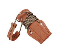 Leather Bowstring Aid for Traditional Recurve Longbow, 155cm Cowhide Stringer Strap with Buckle, Portable Accessory for Easy Setup, Brown