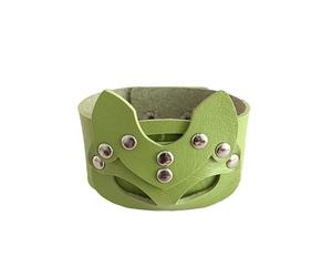 Leather Bracelet,Hand-Woven Fox Shape Niche Design Fashion Snaps Buckle Width Leather Bracelet, Energy Jewellery for Women Men Light Blue