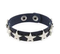 Leather Bracelet Man,Hand-Woven Adjustable Fashion Light Luxury Retro Exquisite Five-Pointed Star Snaps Buckle Leather Bracelet, Energy Jewellery for Women Men Dark Blue