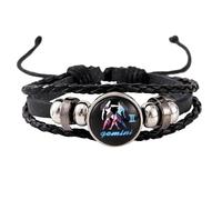 Leather Bracelet Man,Hand-Woven Adjustable Multi-Layer Light Luxurythe Twelve Constellations Glow In The Dark Leather Bracelet, Energy Jewellery for Men Women Gemini