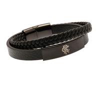 Leather Bracelet Rangers FC Black One Size