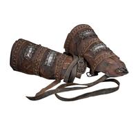 Leather Bracers - 20x10x5cm Combat Gear Retro Knight Gothic Cosplay Bracers | Adjustable Medieval Bracers, Renaissance Costume Accessories, For Larp Reenactment Th