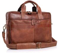Leather briefcase 18 Inch Laptop Messenger Bags for Men and Women Best Office briefcase Satchel Bag