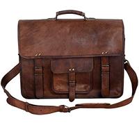 Leather briefcase for men 18 inch laptop messenger bag office satchel computer bag for men and women (16 INCH)