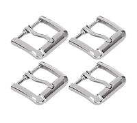 Leather Buckles - 4Pcs 20mm Strong Belt Pin Buckle Single Prong for Leather Strap Windbreaker Replacement DIY Accessories(8 * 6 * 2cm-Silver)