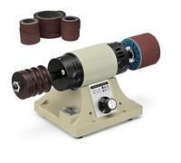 Leather Burnishing Machine 350W Electric Edge Polishing Tool, 0-8000RPM Adjustable Grinder for Vegetable Tanned Leather DIY Craft, Belt Wallet Finishing