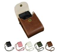 Leather Camera Bag Protective Holster Compatible with Lumix zs99/tz99, Sony zv1m2 f, c-anon sx730 740, with Adjustable Shoulder Strap