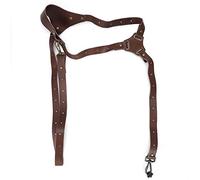 Leather Camera Shoulder Strap, Neck Strap, Universal Adjustable Single Harness for Photographers, for DSLR Cameras DV, Right Shoulder, Brown (Brown-right shoulder)