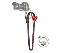 Leather Camera Strap for One Camera - Professional Single Leather Harness Shoulder Strap Quick Release Gear DSLR/SLR, Brown