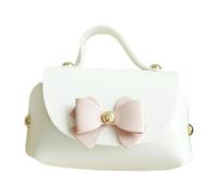 Leather Candy Bag, Leather Treat Bags, Bowknot Boxes with Handle Reusable, PU Leather Candy Bags for Weddings, Treat Box, Cumpl Party Favor Bags, white, Consulte la descripción