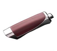 - Leather Cap Shift Knob Adapted with Abs for Handbrake Cover Electroplated Cars Non-slip Finish Fits Interior (12.5 x 3.5 x 3.3 cm) Red/black/brown(RED)