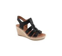 Leather Capelin Espadrille Wedge by Kenneth Cole, Black Leather, 3.5 UK