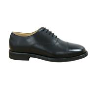Leather Capped Oxford Laced Cadet Shoe Grafters Black 12