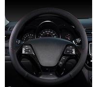 Leather Car Accessories Steering Wheel Cover Leather Braid On The Steering Wheel For Kia For SELTOS SUV 2015-2021 KX3 Auto Accessories Styling(Black)