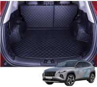 Leather Car Boot Mat for Hyundai TUCSON NX4 Petrol N Line 2021 2022 2023 2024 2025 2026, Waterproof Anti-Scratch Non-Slip Trunk Pad Cargo Tray Protector Liners Auto Accessories,Black