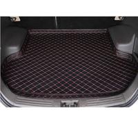 Leather Car Boot Mat for KIA Sportage GT S-line 2018-2022 2023, Waterproof Anti-Scratch Non-Slip Trunk Pad, Cargo Tray Protector Liners Accessories,Black-Red-1
