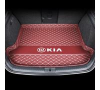 Leather Car Boot Mat for KIA Venga 2009-2018, Rear Trunk Liner with Raised Edges, Anti-Scratch Auto Cargo Protector Tray Cover, Dog Friendly Interior Accessories, Wine Red