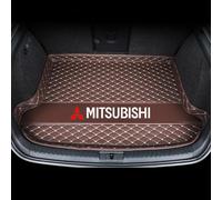 Leather Car Boot Mat for Mitsubishi Outlander 5 Seats 2013-2016, Rear Trunk Liner with Raised Edges, Anti-Scratch Auto Cargo Protector Tray Cover, Dog Friendly Interior Accessories