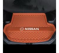 Leather Car Boot Mat for Nissan X-Trial 2014-2017, Rear Trunk Liner with Raised Edges, Anti-Scratch Auto Cargo Protector Tray Cover, Dog Friendly Interior Accessories, Brown