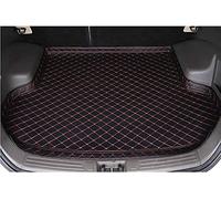 Leather Car Boot Mat for Volkswagen VW Tiguan 2017-2023, Waterproof Anti-Scratch Non-Slip Trunk Pad, Cargo Tray Protector Liners Accessories,Black-red-1