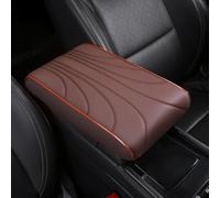 Leather Car Center Console Cover For Ford Kuga I 2008-2024, Comfortable Armrest Pad Arm Rest Box Cushion Waterproof Durable Interior Accessories,C/Brown-31 * 20 * 5cm