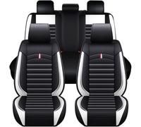 Leather Car Cover Seats Full Set for Jeep Cherokee River(KJ), All-Weather Car Seat Covers Luxury Seat Cover Front Rear Seat Protectors Custom Comfortable Seat Accessories,black white